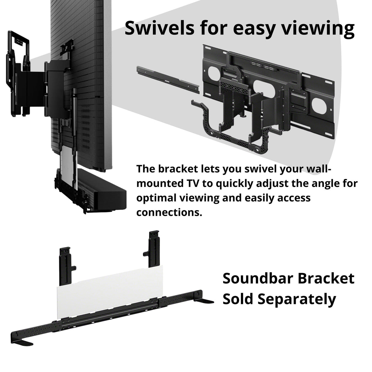 Sony SUWL905 Ultra-Slim TV Wall Mount Bracket for Select Sony TVs with 6-Feet HDMI Cable Bundle