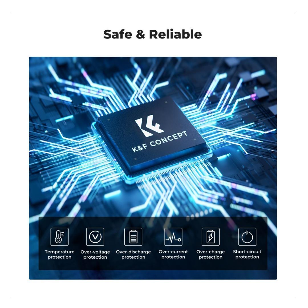 K&F Concept 1100mAh NP FW50 Replacement Batteries 3-Pack with 3-Slot LCD Charger for Sony Cameras