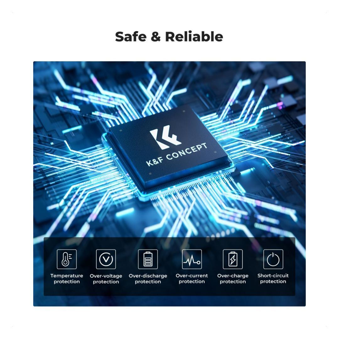 K&F Concept 2280mAh NP-FZ100 Li-Ion Replacement Battery 3-Pack and Three Slot LCD Charger for Sony