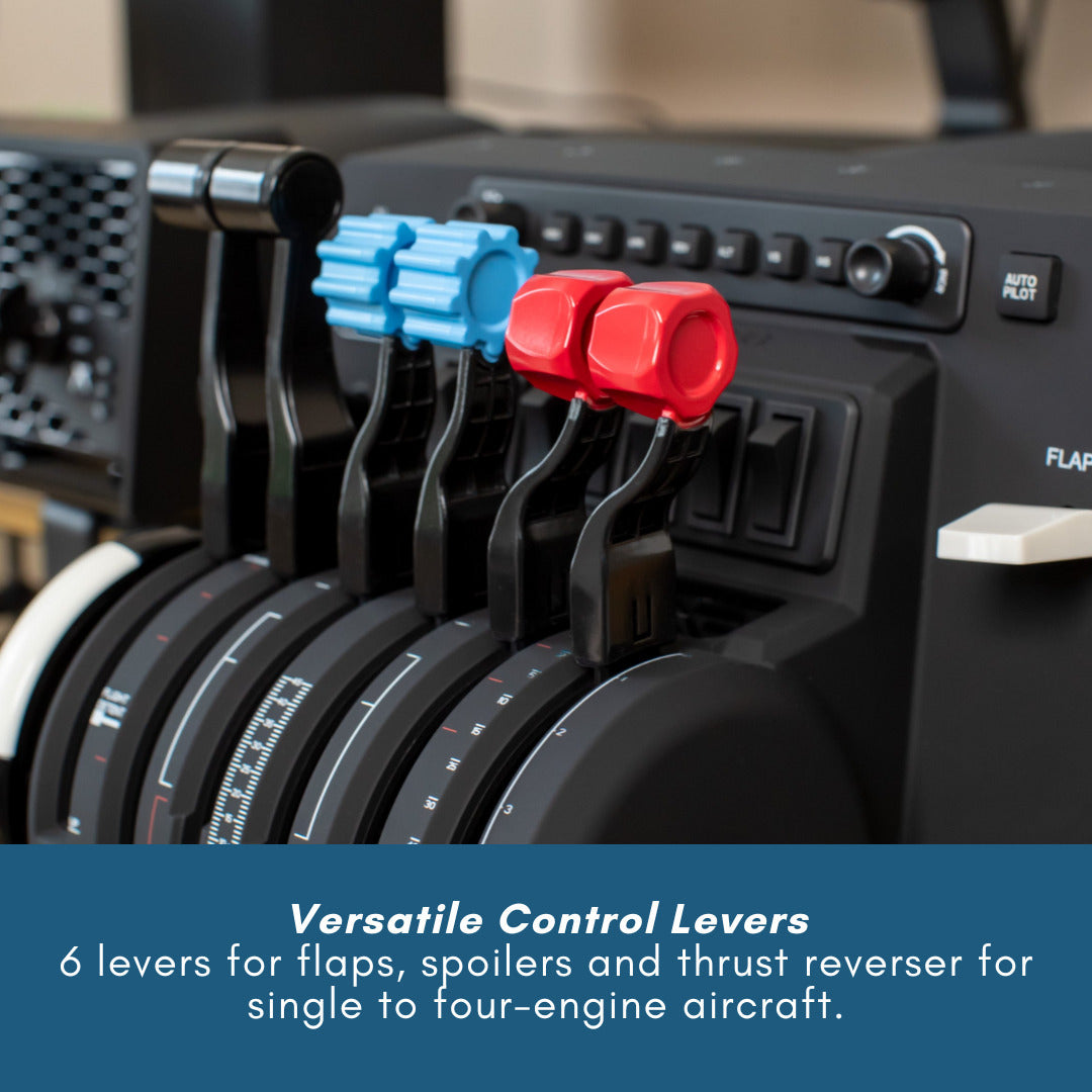 Honeycomb Aeronautical Charlie Rudder Pedals with Bravo Throttle, Alpha Yoke, and Dust Covers Bundle