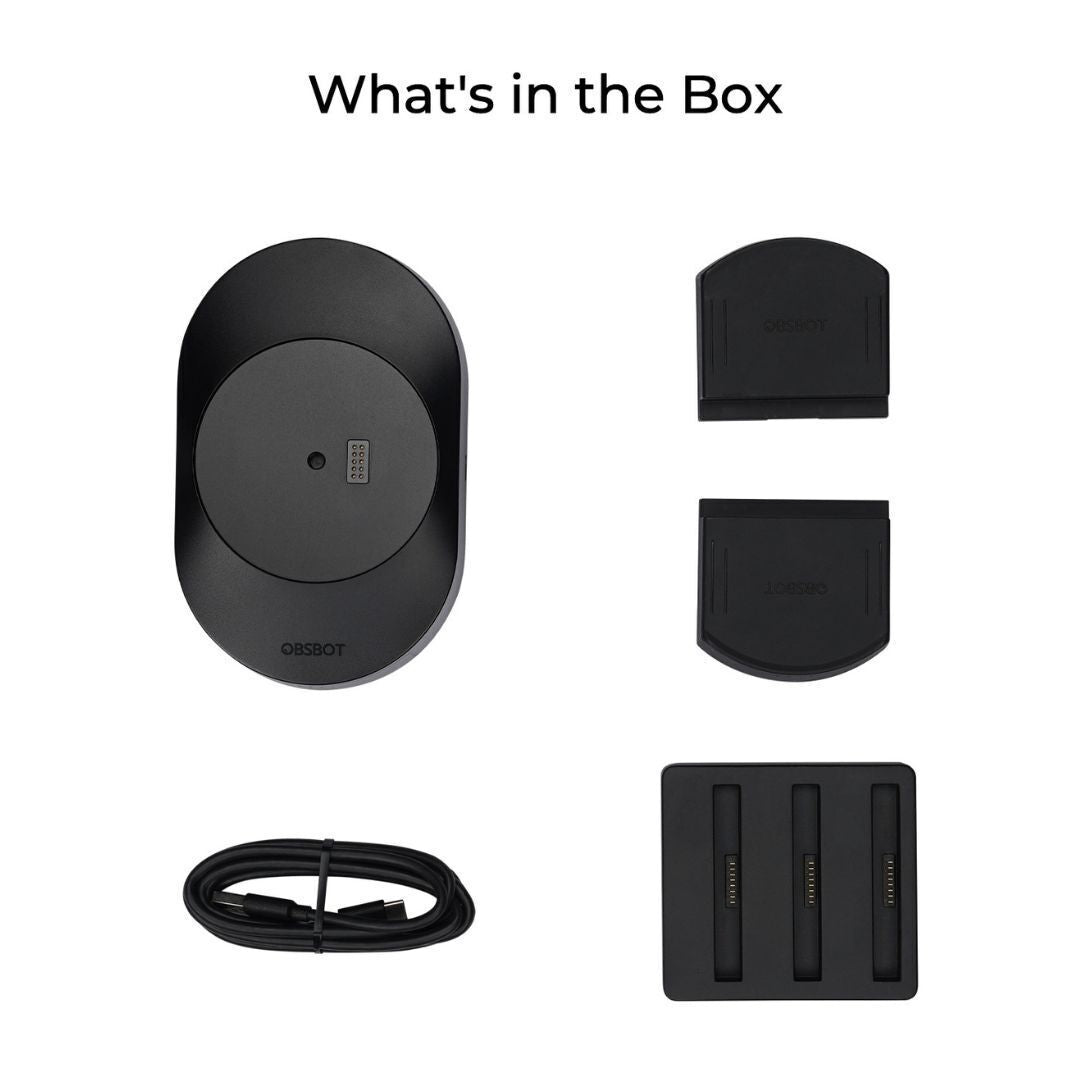 OBSBOT 360-Degree Rotation Play-More Combo for OBSBOT Tail Air with Long-Lasting Batteries (Black)