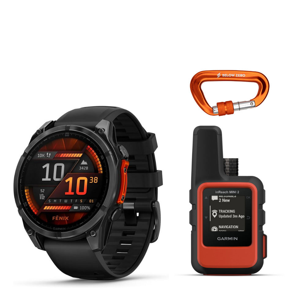 Garmin Fenix 8 51mm GPS Smartwatch (Slate Gray and Black) and Satellite Communicator Bundle