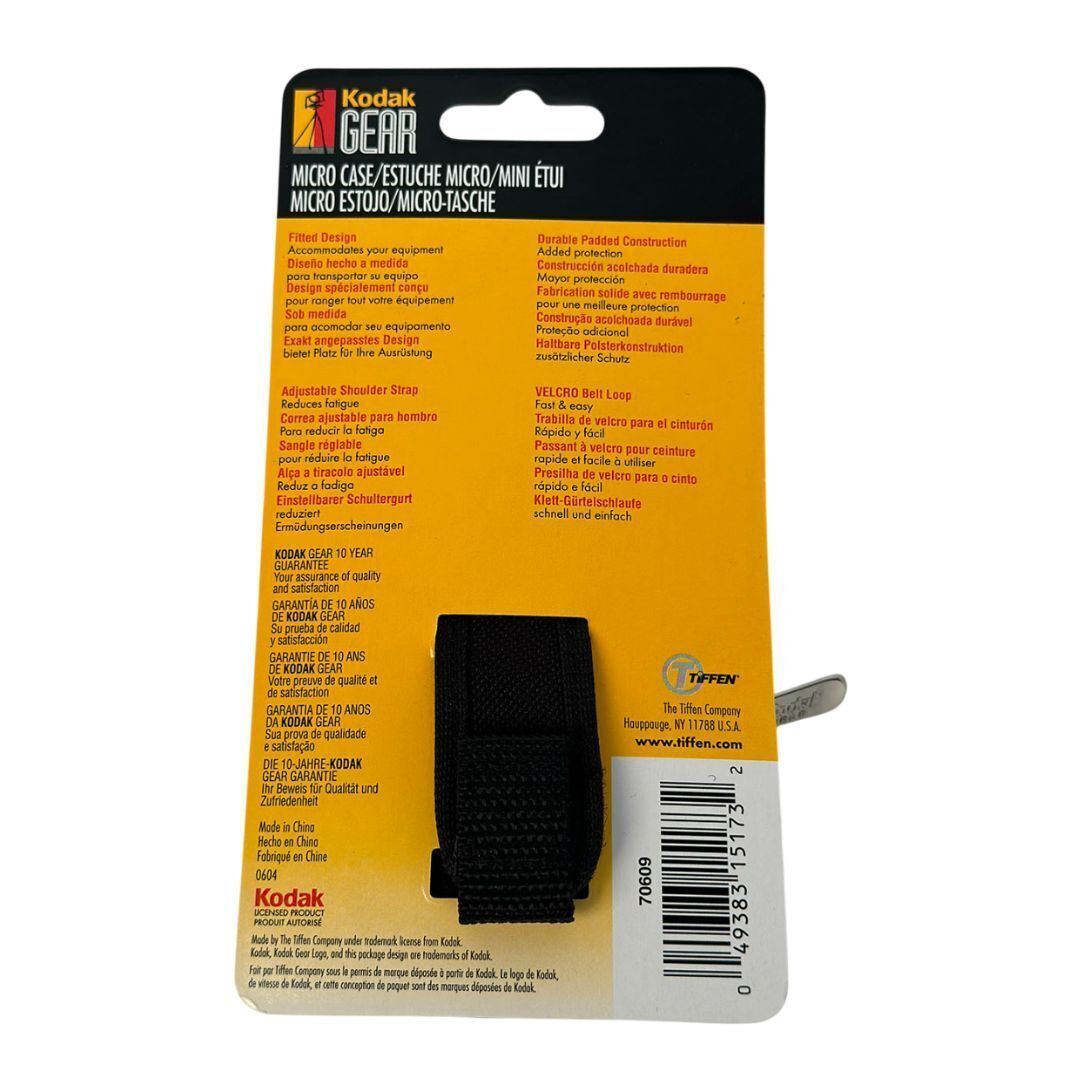 Kodak Gear Silverado P01 Small Pouch Micro Case with Weather-Resistant Design and Belt Loop (Black)