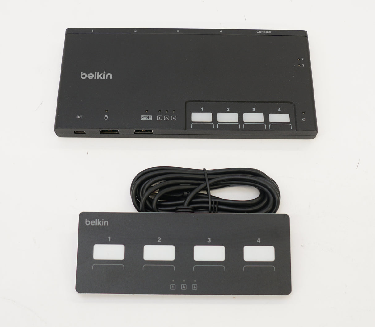 Belkin 4-Port Single-Head Modular Secure KVM Switch Base Unit PP4.0 with Remote (Used)