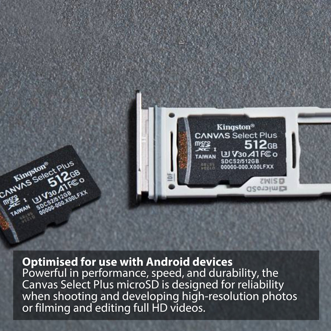 Kingston 64GB Canvas Durable Select Plus UHS-I MicroSDXC Memory Cards (3-Pack) Bundle