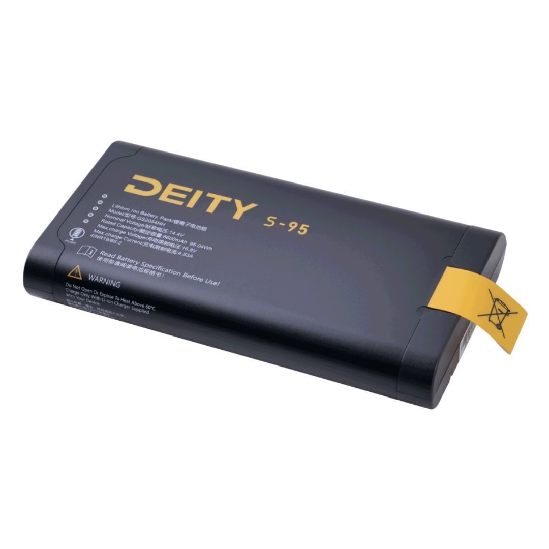 Deity S-95 Smart Battery with DQC2 Battery Charger, and 140 Watt GaN Pro USB-C Power Adapter