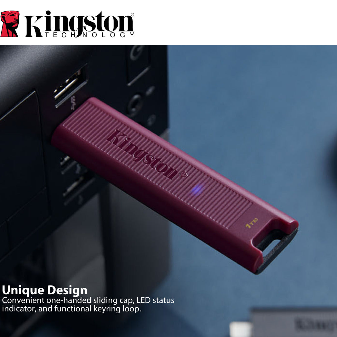 Kingston DataTraveler Max Type-A 256GB USB Flash Drive (2-Pack) with Keychain Rings Bundle