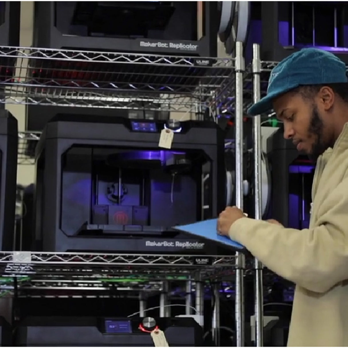 MakerBot Replicator Plus Flex Build Plate Kit with PLA 3D Printing Filament Large Spool (True Black)