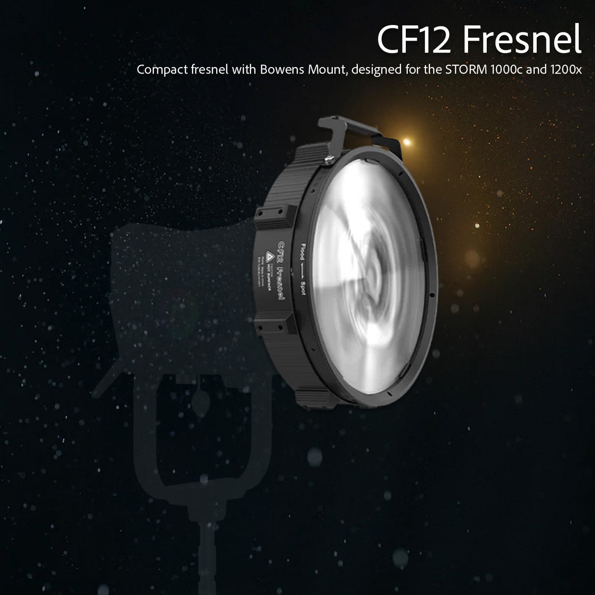 Aputure CF12 12-Inch Bowens Mount Fresnel with Dual-Expand Focus for STORM 1000c and 1200x (Black)