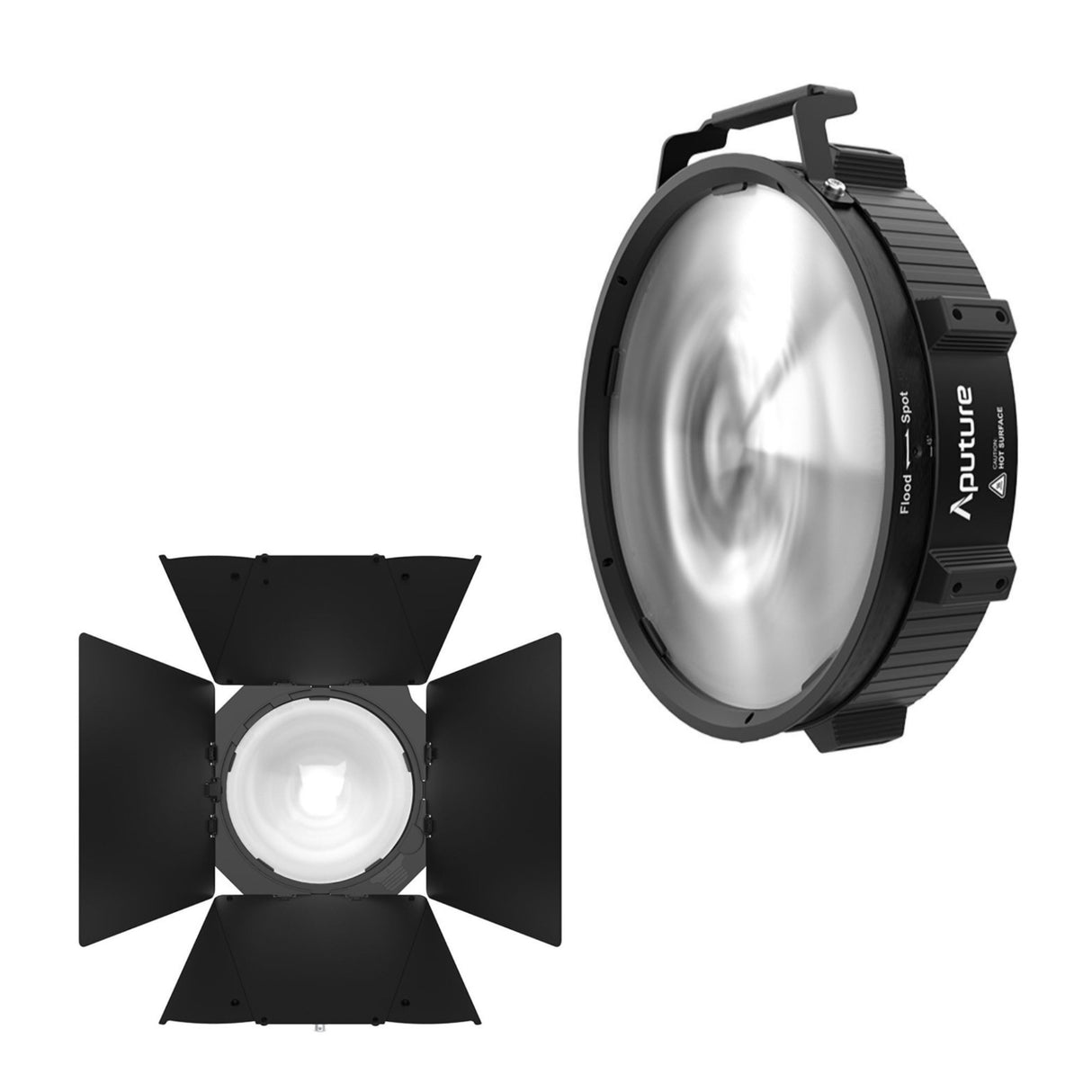 Aputure CF12 Bowens Mount Fresnel with Dual Expanding Focusing System and CF12 Barn Door Bundle