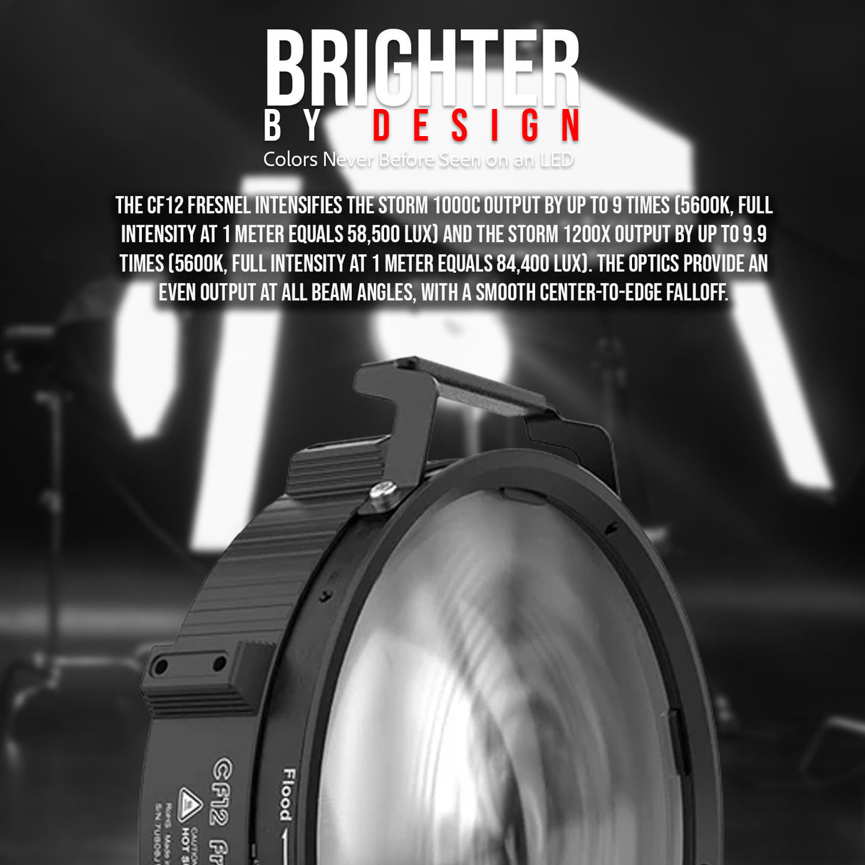 Aputure CF12 Bowens Mount Fresnel with Dual Expanding Focusing System and CF12 Barn Door Bundle