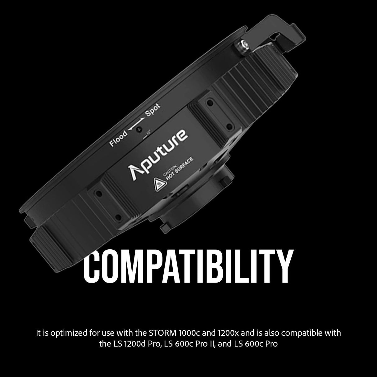 Aputure CF12 Bowens Mount Fresnel with Dual Expanding Focusing System and CF12 Barn Door Bundle