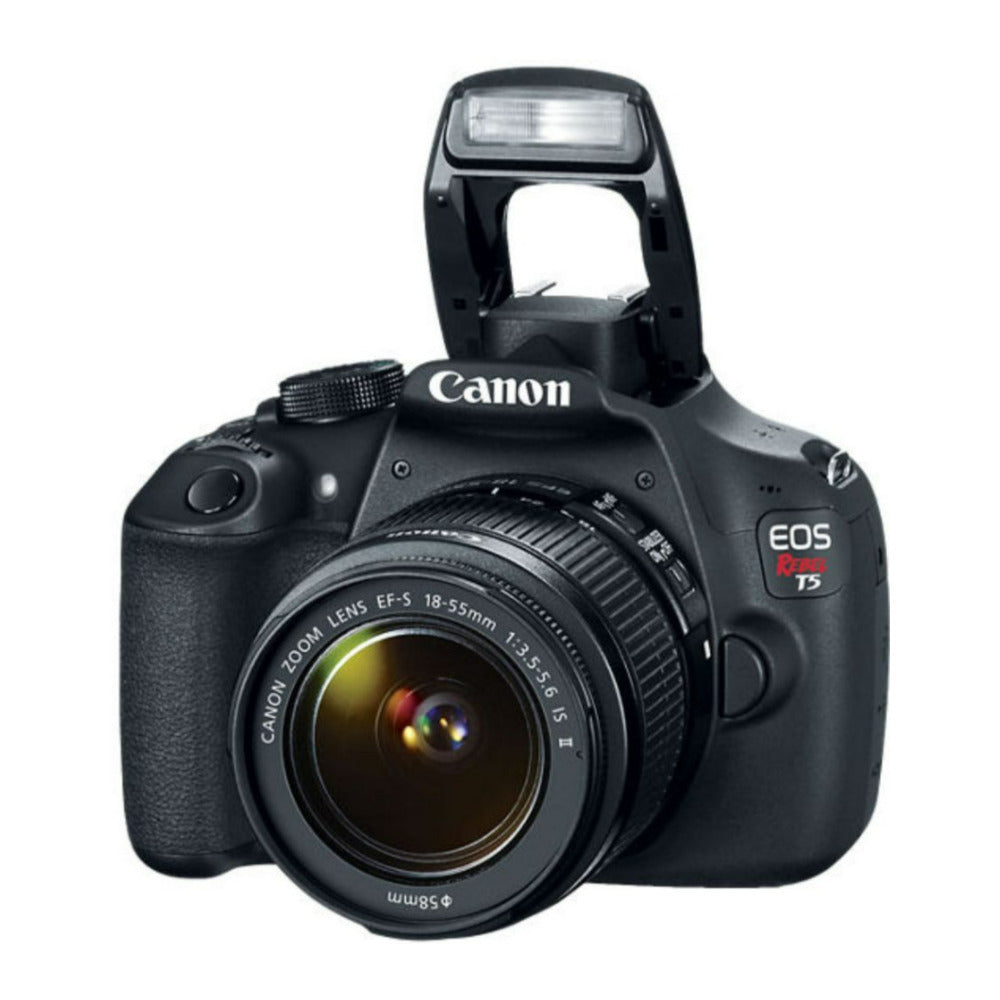 Canon EOS Rebel T5 3.0-Inch LCD, 18MP Sensor DSLR Camera with 18-55mm II Lens (Black, Refurbished)
