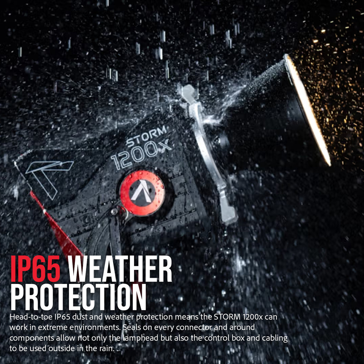 Aputure Storm 1200x Dual-Color Point Source Light Fixture with Advanced Dimming Technology (Black)