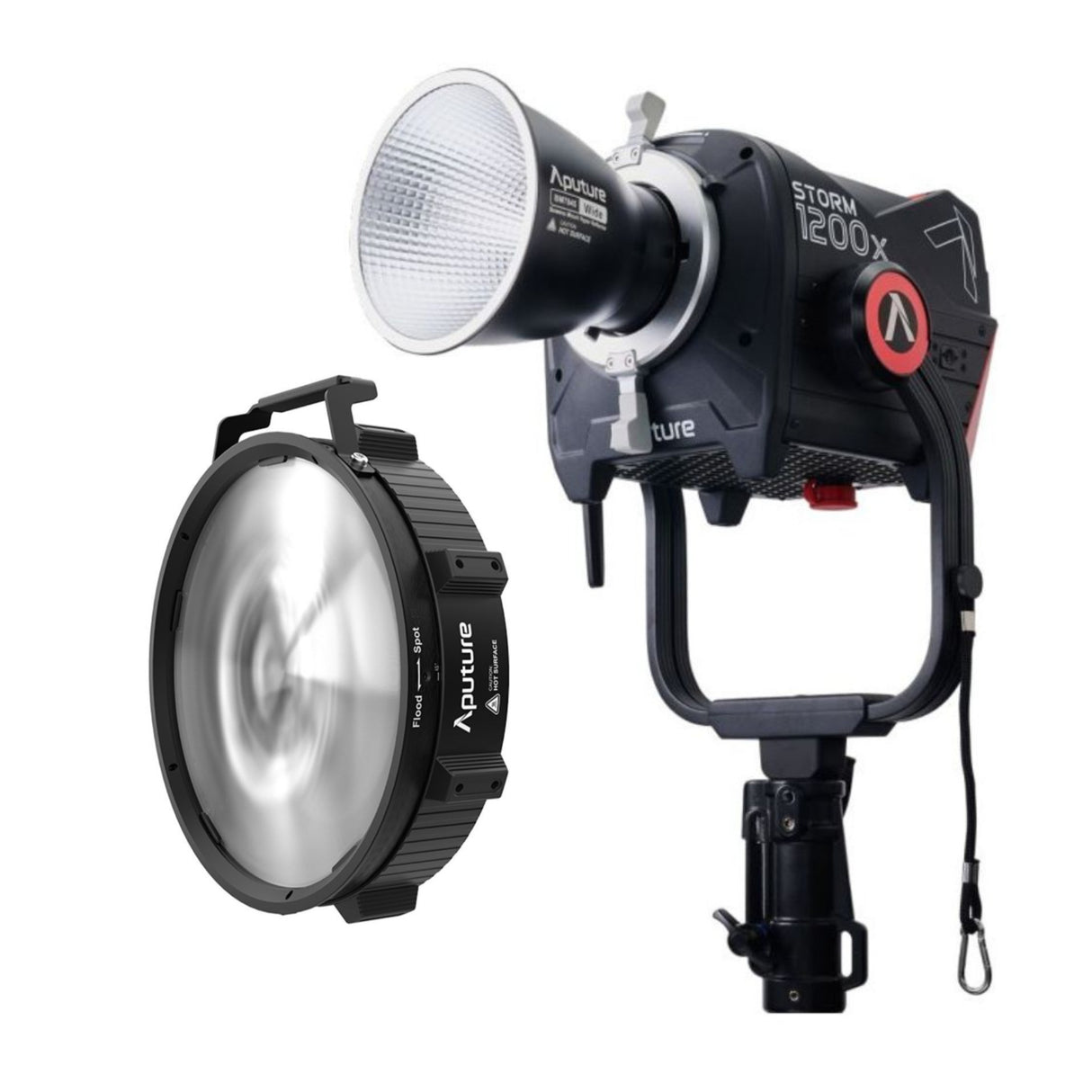 Aputure STORM 1200x Dual-Color Point Source Light Fixture with Dimming Technology Bundle