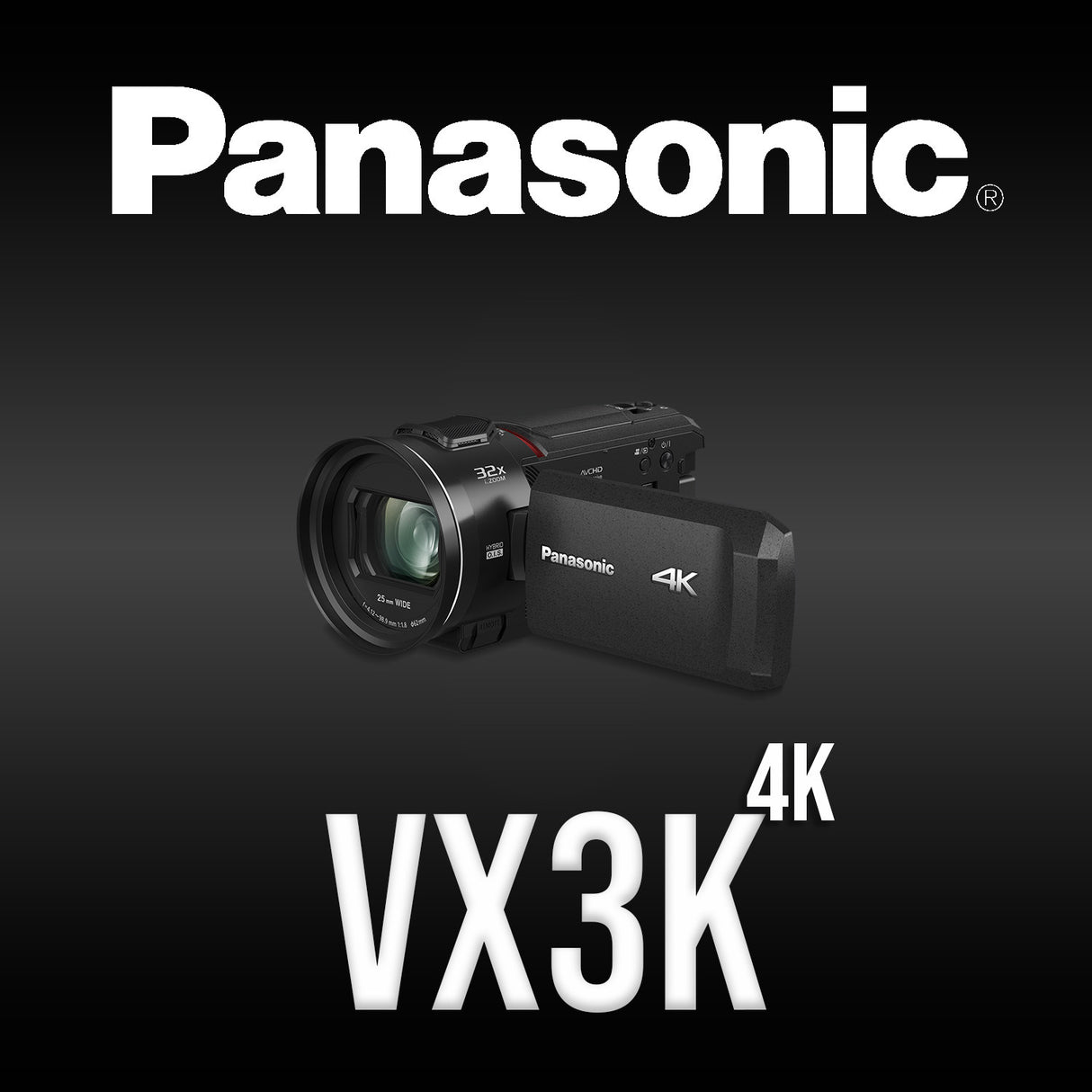 Panasonic VX3 Camcorder with 4K Image Quality and 128GB SDXC 170MBPS Memory Card Bundle