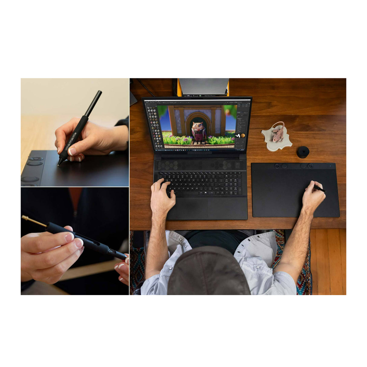 Wacom Intuos Pro Creative Pen Tablet with Ultra-Thin Design and Ergonomic Layout (Large, Black)