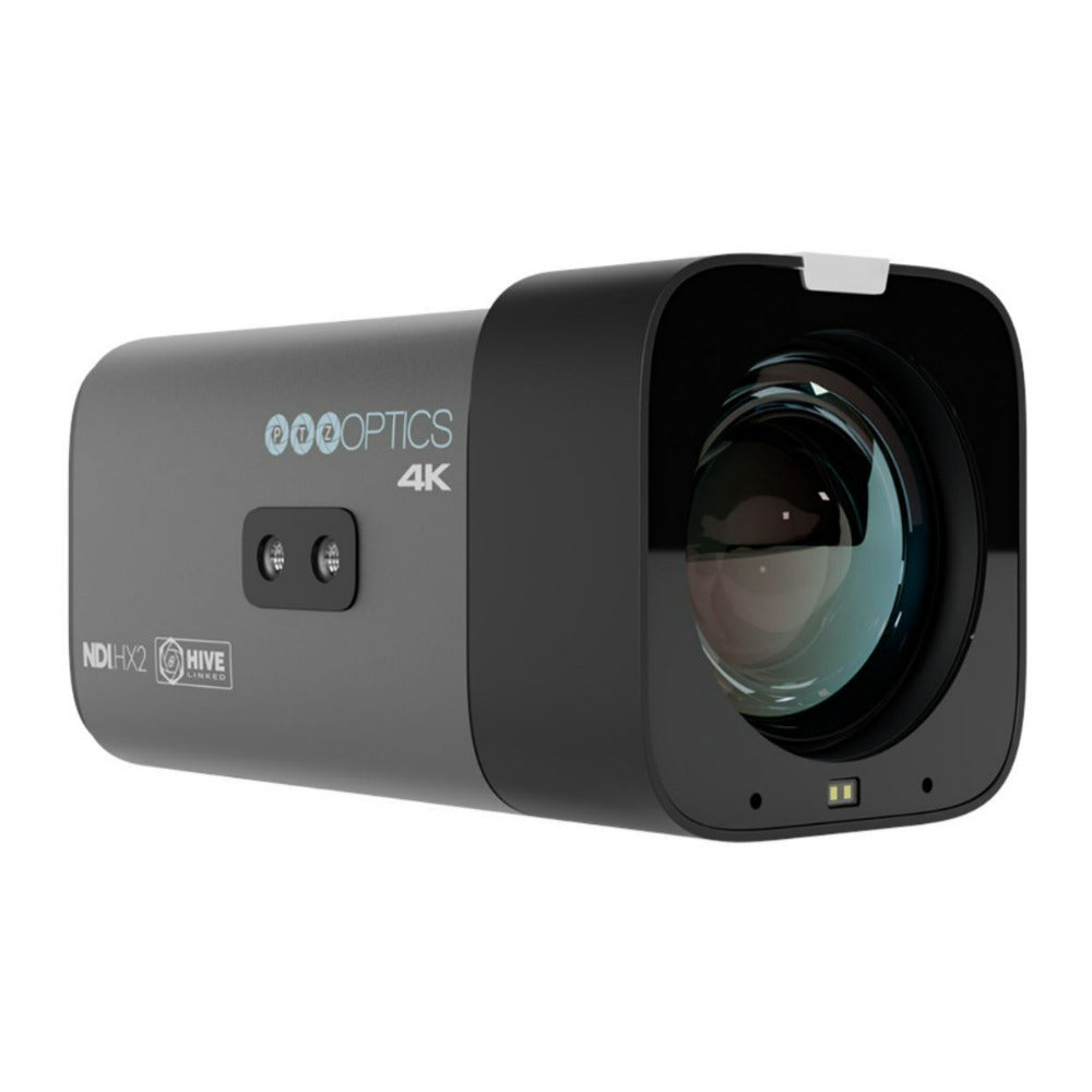 PTZOptics Studio 4K Camera with 12x Zoom, NDI HX2 Connectivity, and 16x Digital Zoom (Gray)