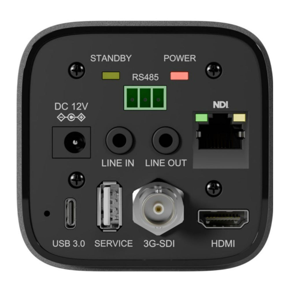 PTZOptics Studio 4K Camera with 12x Zoom, NDI HX2 Connectivity, and 16x Digital Zoom (Gray)