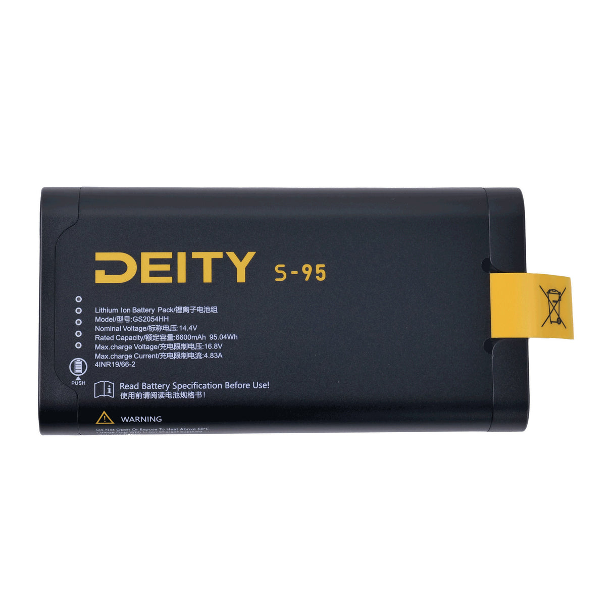 Deity S-95 Smart Battery with Intelligent Telemetry Data and Built-In Battery Meter (Black)