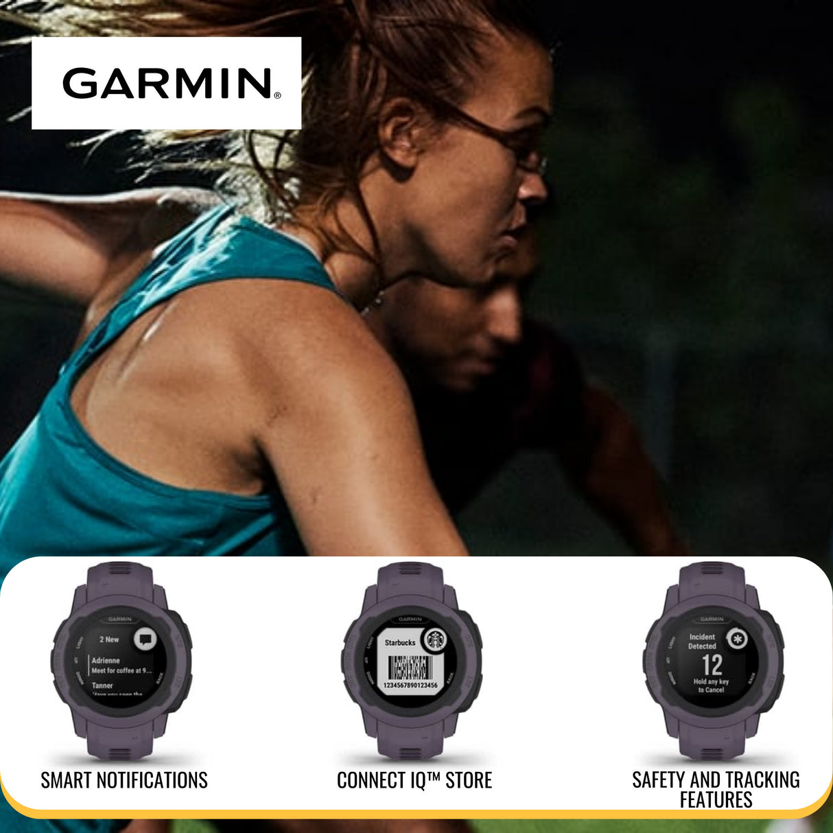 Garmin Instinct 2S GPS Smartwatch (Graphite) with Charger Stand and Port Protectors (9-Pack) Bundle