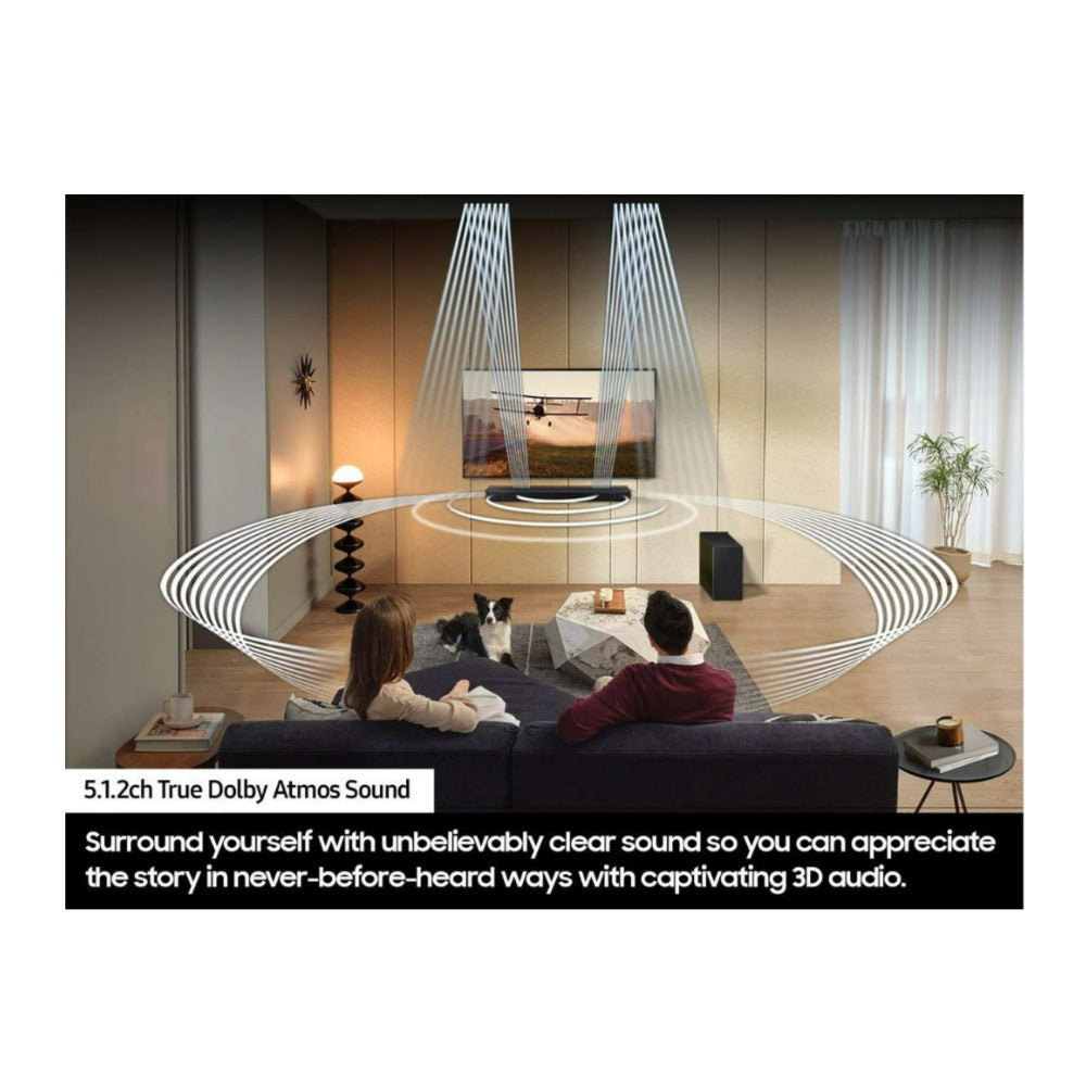 Samsung HW-Q800D Q-Series 5.1.2 ch. Wireless Dolby Atmos Soundbar with Q-Symphony (Black)