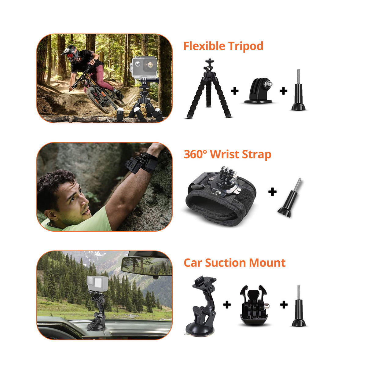 DJI Osmo Action 4 Camera Standard Combo Bundle (50-in-1 accessory kit)