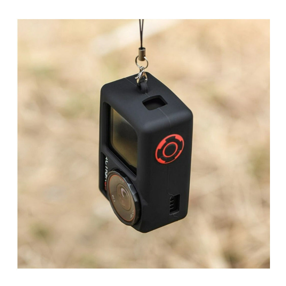 STARTRC Silicone Shock-Absorbent Protective Case with Lens Cap Kit for DJI Action 5 Pro (Black)