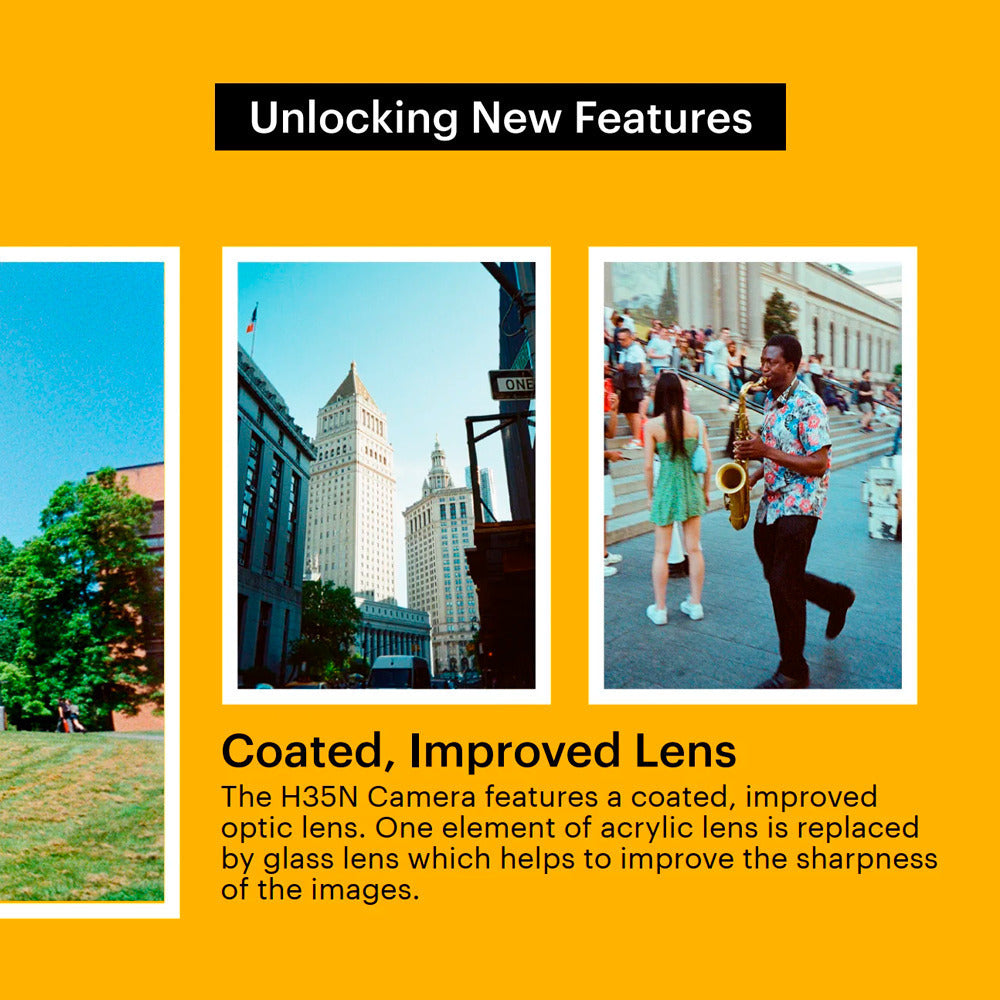 Kodak Ektar H35N 35mm Half Frame Film Camera with Star Filter (Striped Silver) Bundle