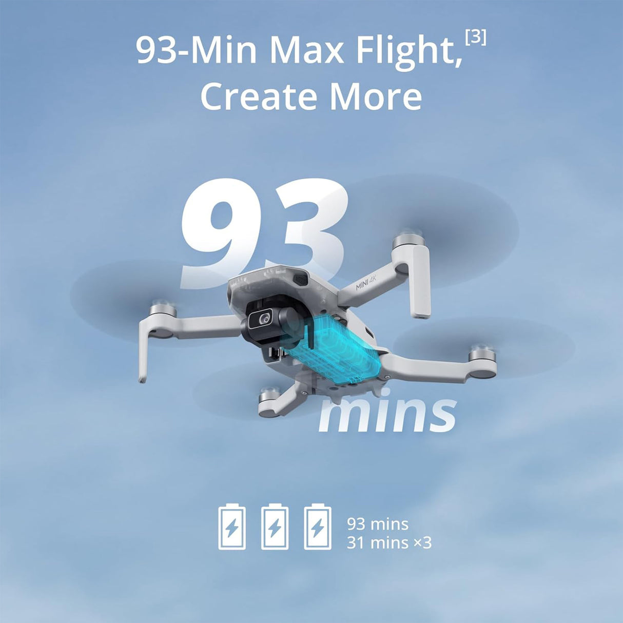 DJI Mini 4K Fly More Combo Drone with 4K UHD Camera and 3-Axis Gimbal Stabilization Bundle