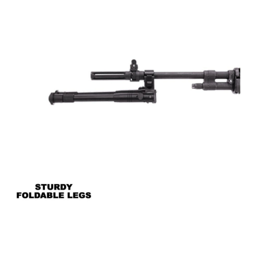 UTG Clamp On Black Bipod with 8.7 to 10.2 Inch Center Height and Aluminum Body