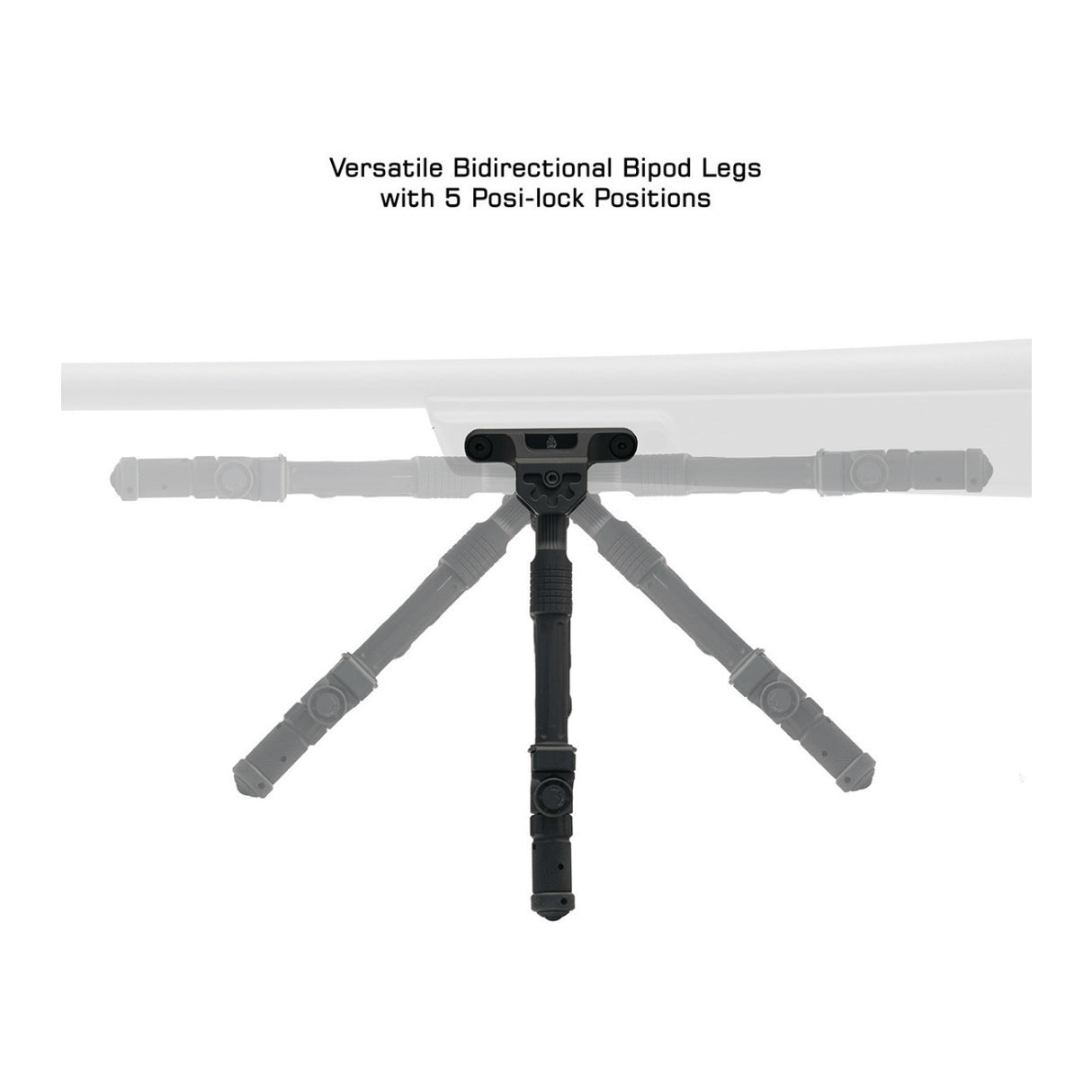 UTG Recon Flex II Matte Black Bipod for M LOK Handguards with Foldable Design