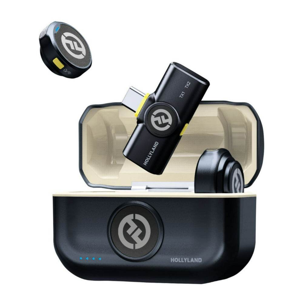 Hollyland Lark M2 Duo 2.4 Ghz Black Wireless Lavalier USB-C Microphone System