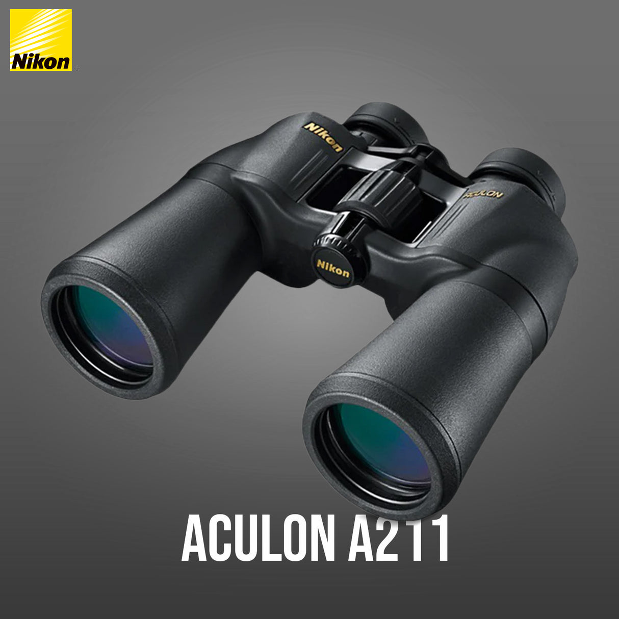 Nikon 10x50 ACULON A211 Binoculars with 10-Power Multicoated Lenses (Black) with Harness Bundle