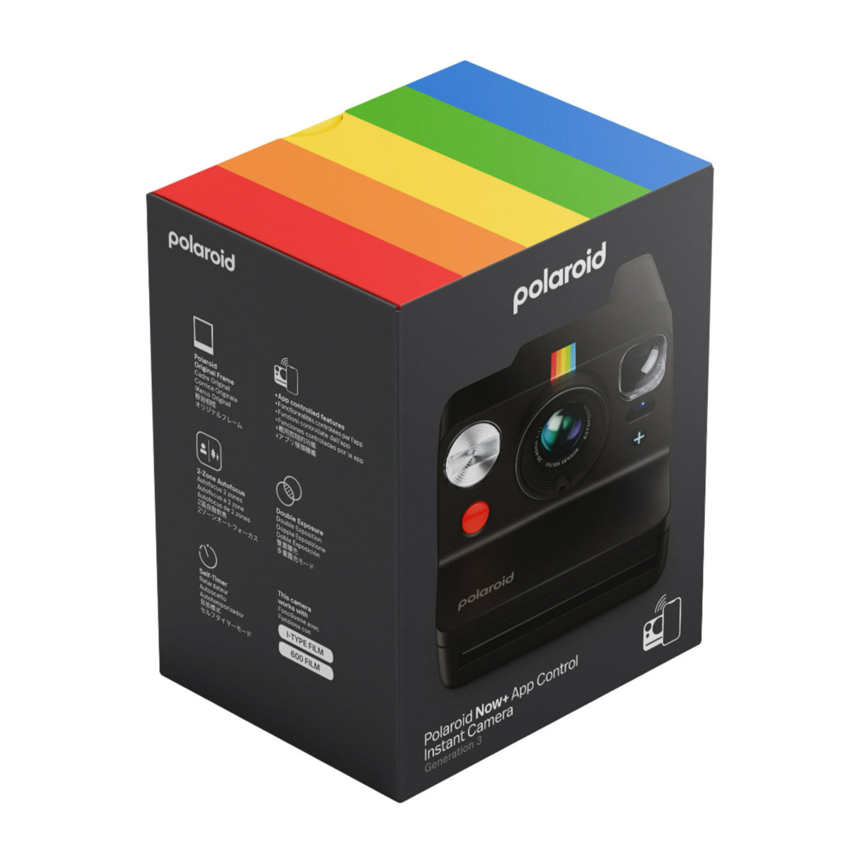 Polaroid Now Plus Generation 3 Instant Camera with Two-Lens Autofocus System and Manual Mode (Black)