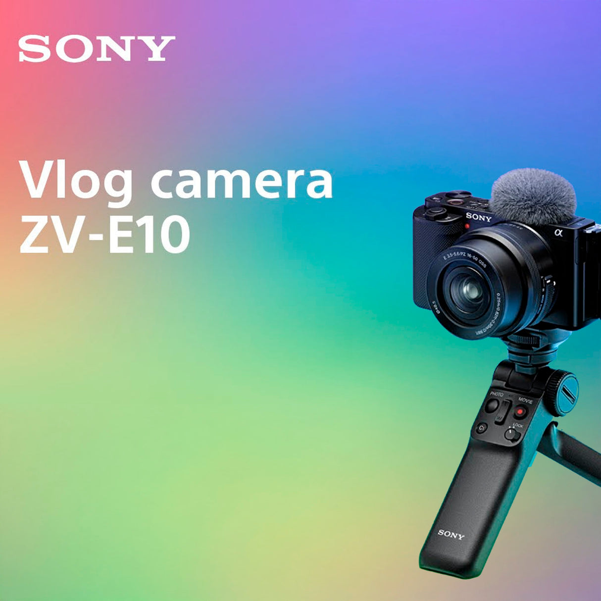 Sony Alpha ZV-E10 APS-C Vlog Camera with 16-50mm Lens (Black) and Vlogger Accessory Kit Bundle