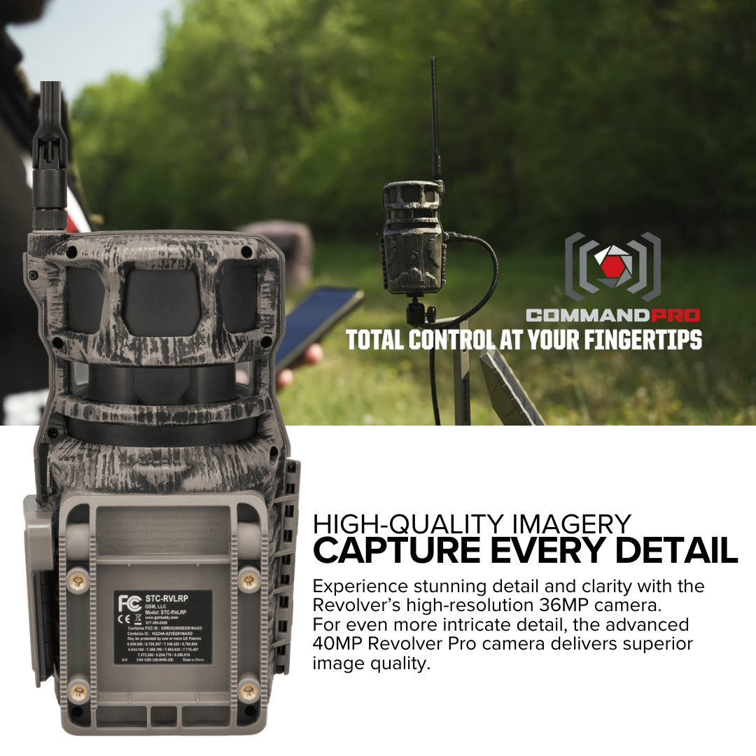 Stealth Cam Revolver 40MP Pro 360-Degree Cellular Trail Camera and Lithium Battery Pack Bundle
