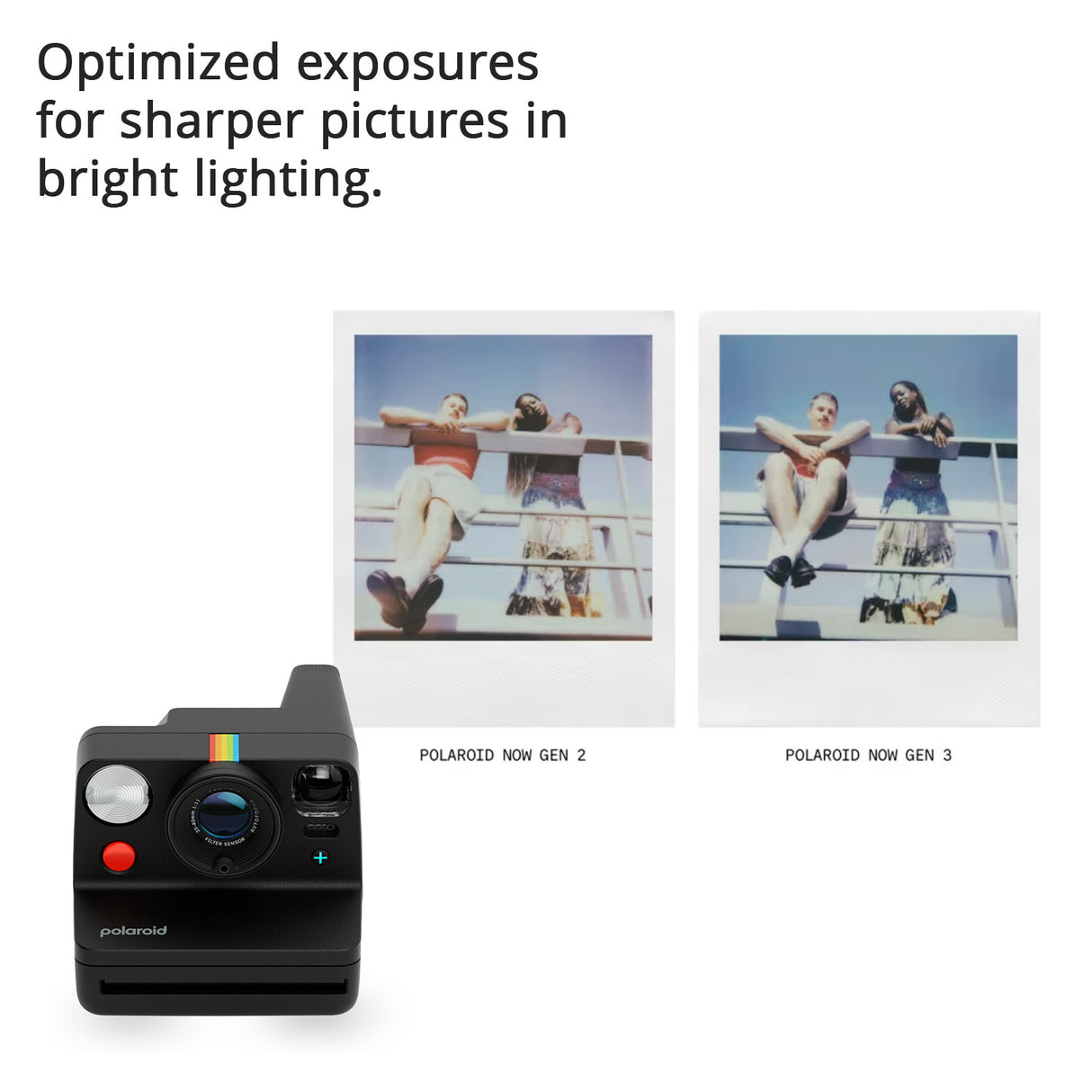 Polaroid Now Plus Generation 3 Instant Camera with Two-Lens AF System (Black) and Film Kit Bundle