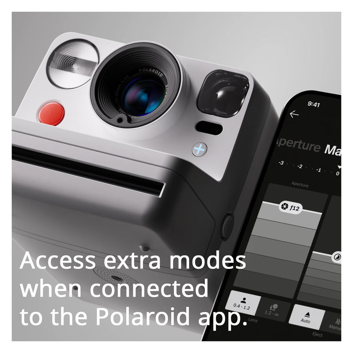 Polaroid Now Plus Generation 3 Instant Camera with Two-Lens AF System and Manual Mode (White) Bundle
