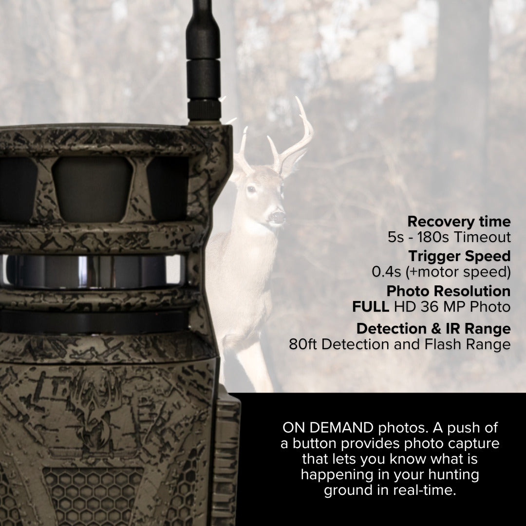 Wildgame Innovations Orbit 360-Degree 36MP Trail Camera with 32GB Memory Card and card Reader Bundle