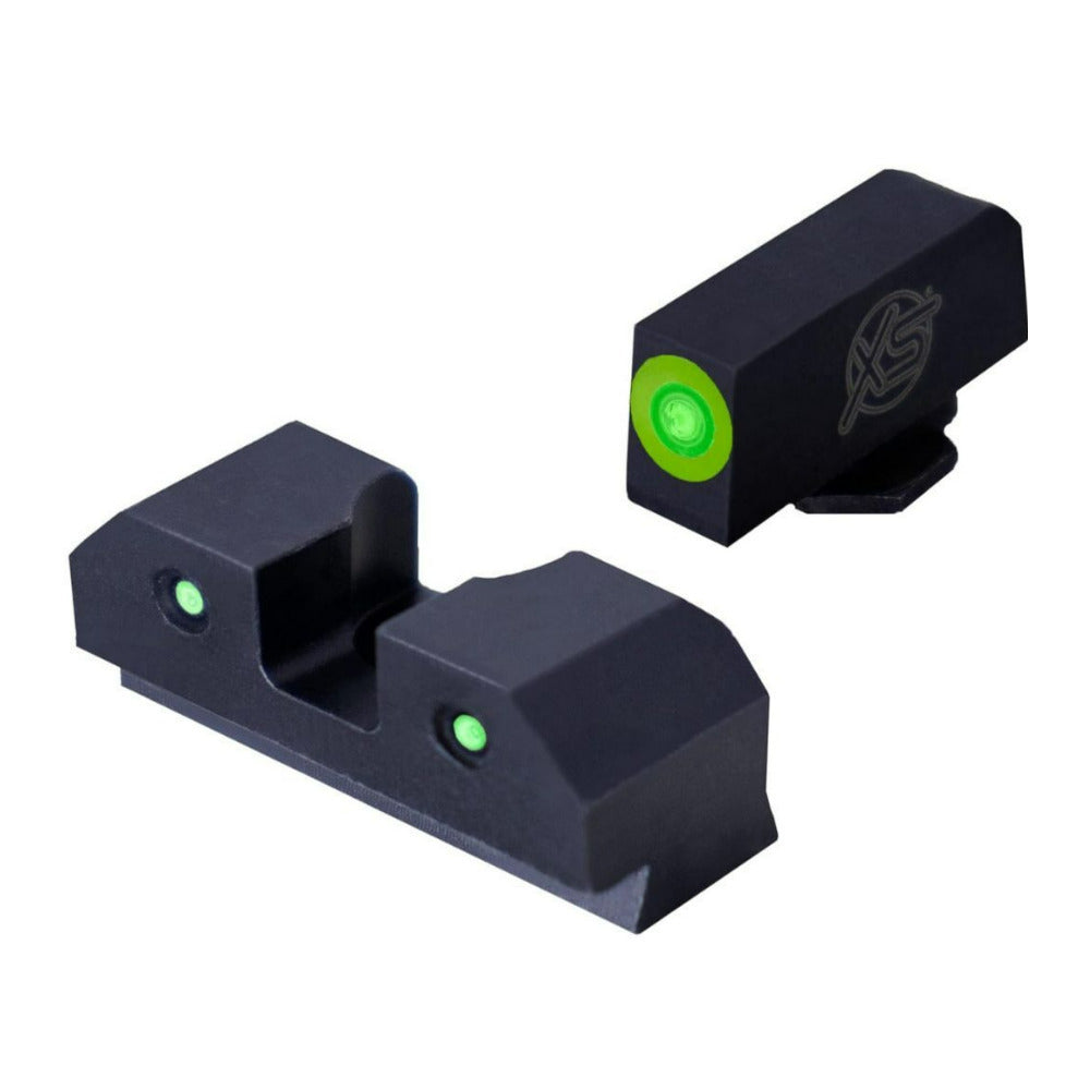 XS Sights R3D Tritium Night Sight Green for Glock with Steel Construction and Photoluminescent Glow