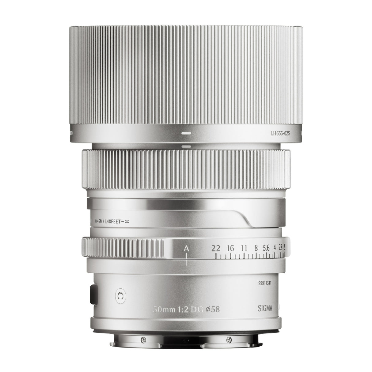 Sigma 50mm F2 DG Contemporary Lens with Manual Aperture Ring (Silver, L Mount)