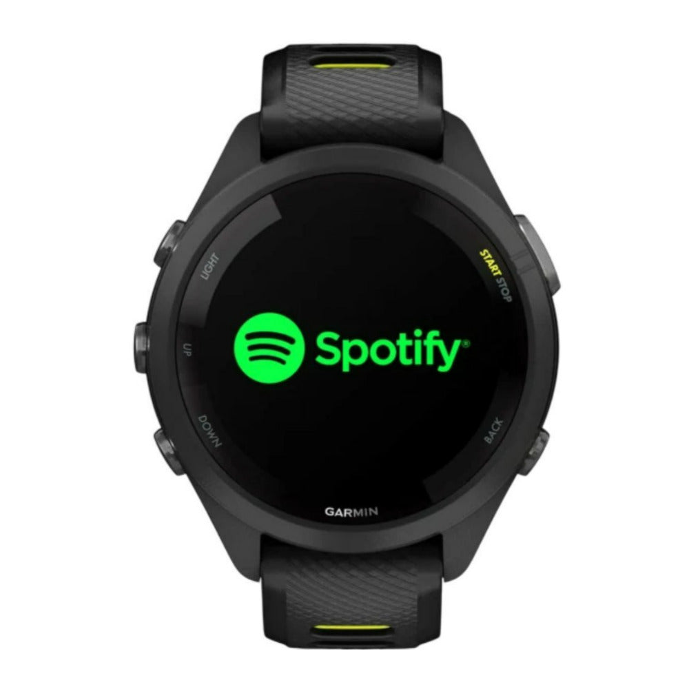 Garmin Forerunner 265S Black Bezel and Case AMOLED GPS Running Smartwatch (Black and Amp Yellow)