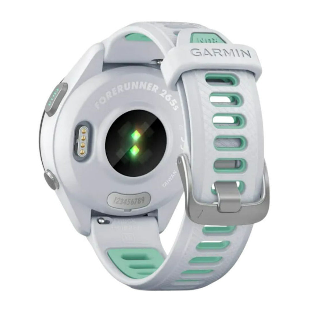 Garmin Forerunner 265S Black Bezel with Whitestone Case GPS Smartwatch (Whitestone and Neo Tropic)