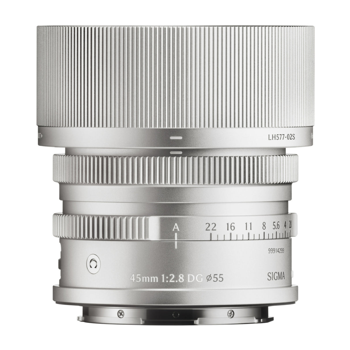 Sigma 45mm F2.8 DG Full-Frame Contemporary Lens with Metal Bayonet Hood (Silver, L Mount)