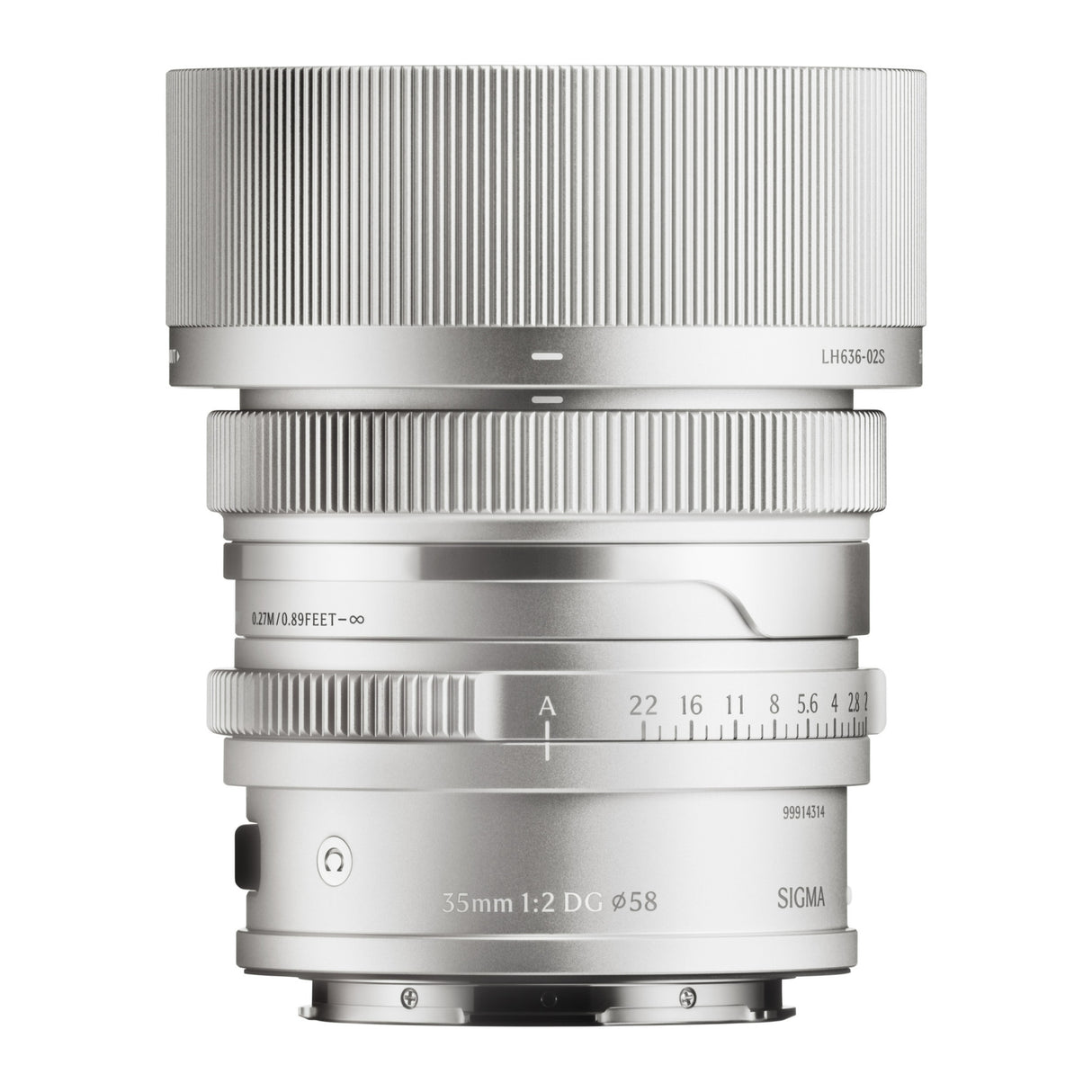 Sigma 35mm F2 DG Full-Frame Contemporary Lens with Manual Aperture Ring (Silver, L Mount)