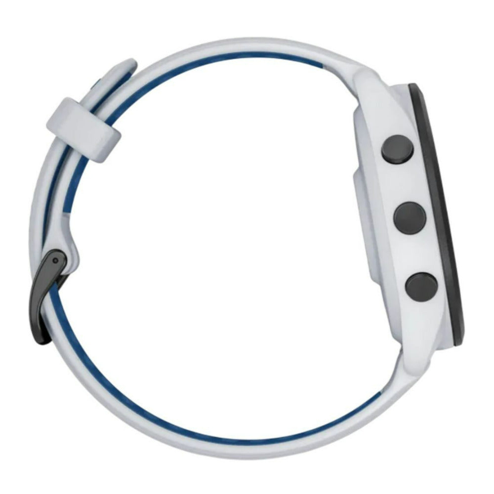 Garmin Forerunner 265 Black Bezel with Whitestone Case GPS Smartwatch (Whitestone and Tidal Blue)