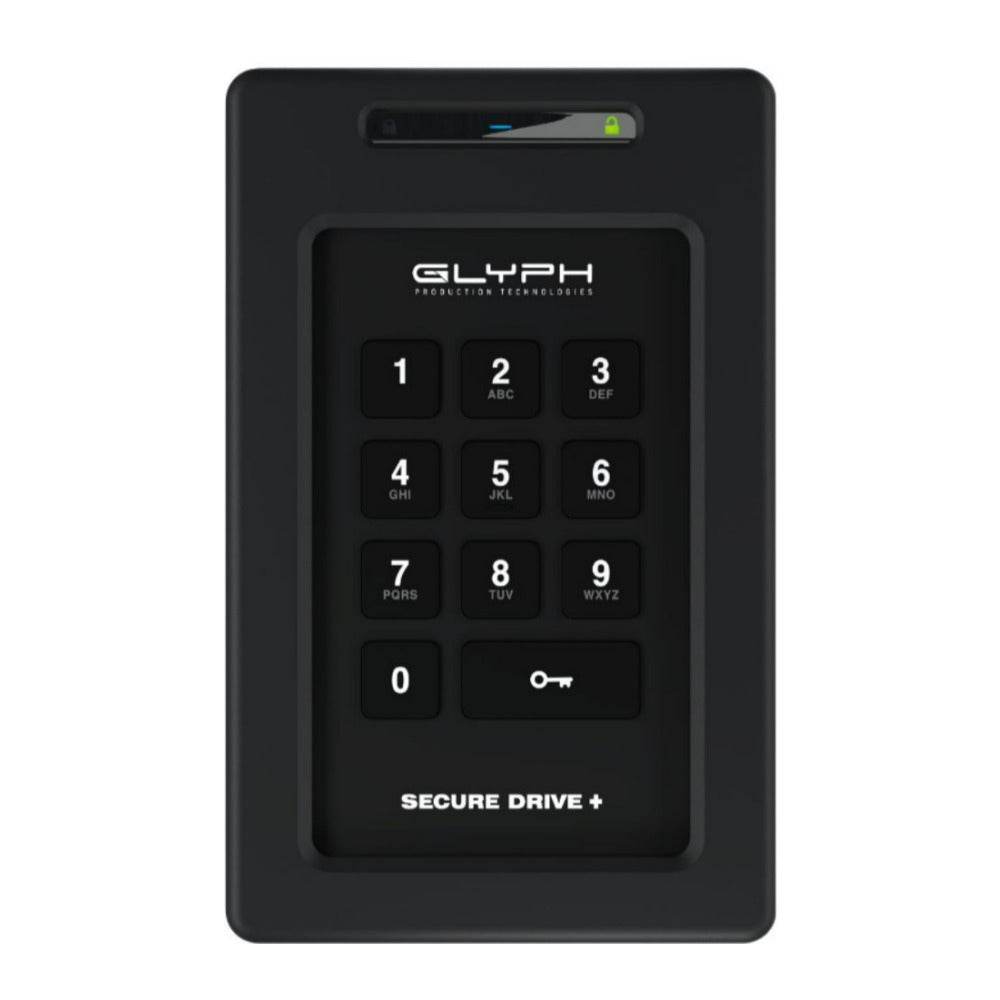 Glyph SecureDrive Plus Encrypted, Rugged, Portable Bus-Powered 4TB Solid State Drive with Keypad