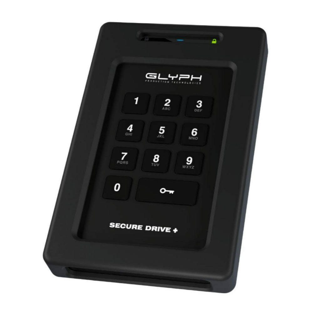 Glyph SecureDrive Plus Encrypted, Rugged, Portable Bus-Powered 4TB Solid State Drive with Keypad