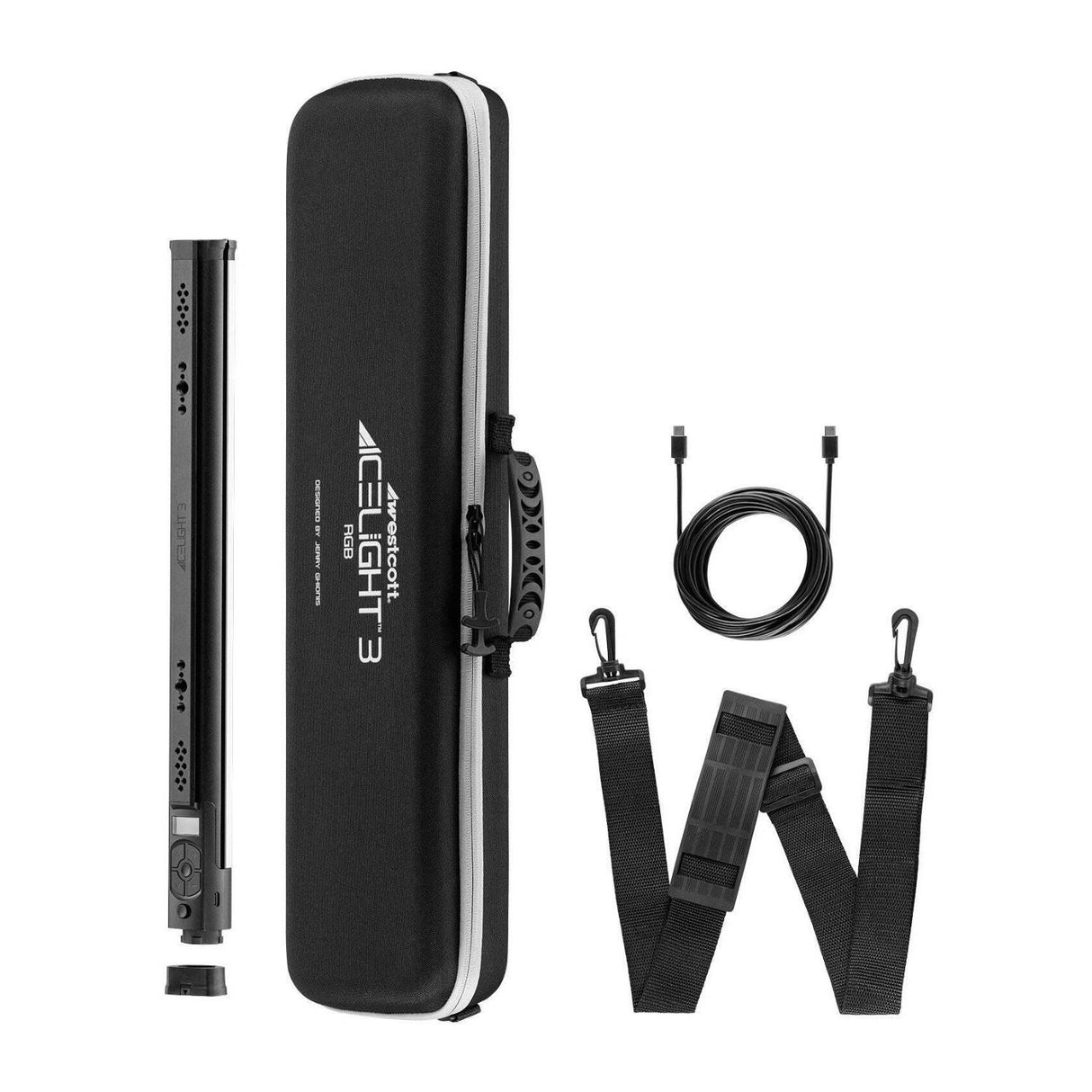 Westcott Ice Light 3 RGBWW LED Kit with AC Power, Silent Operation, and USB-C Connectivity